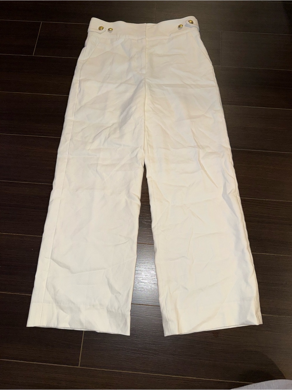 VERONICA BEARD AUBRIE PANTS High-Waist Wide-Leg Pants in White - Picture 10 of 10